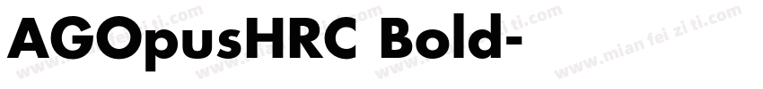 AGOpusHRC Bold字体转换